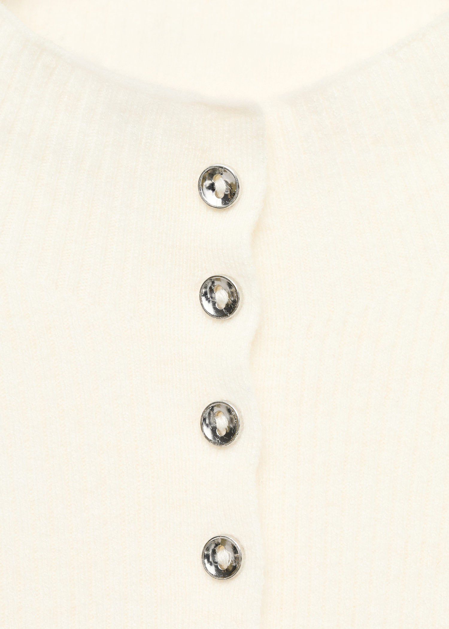 Fine rib knit cardigan