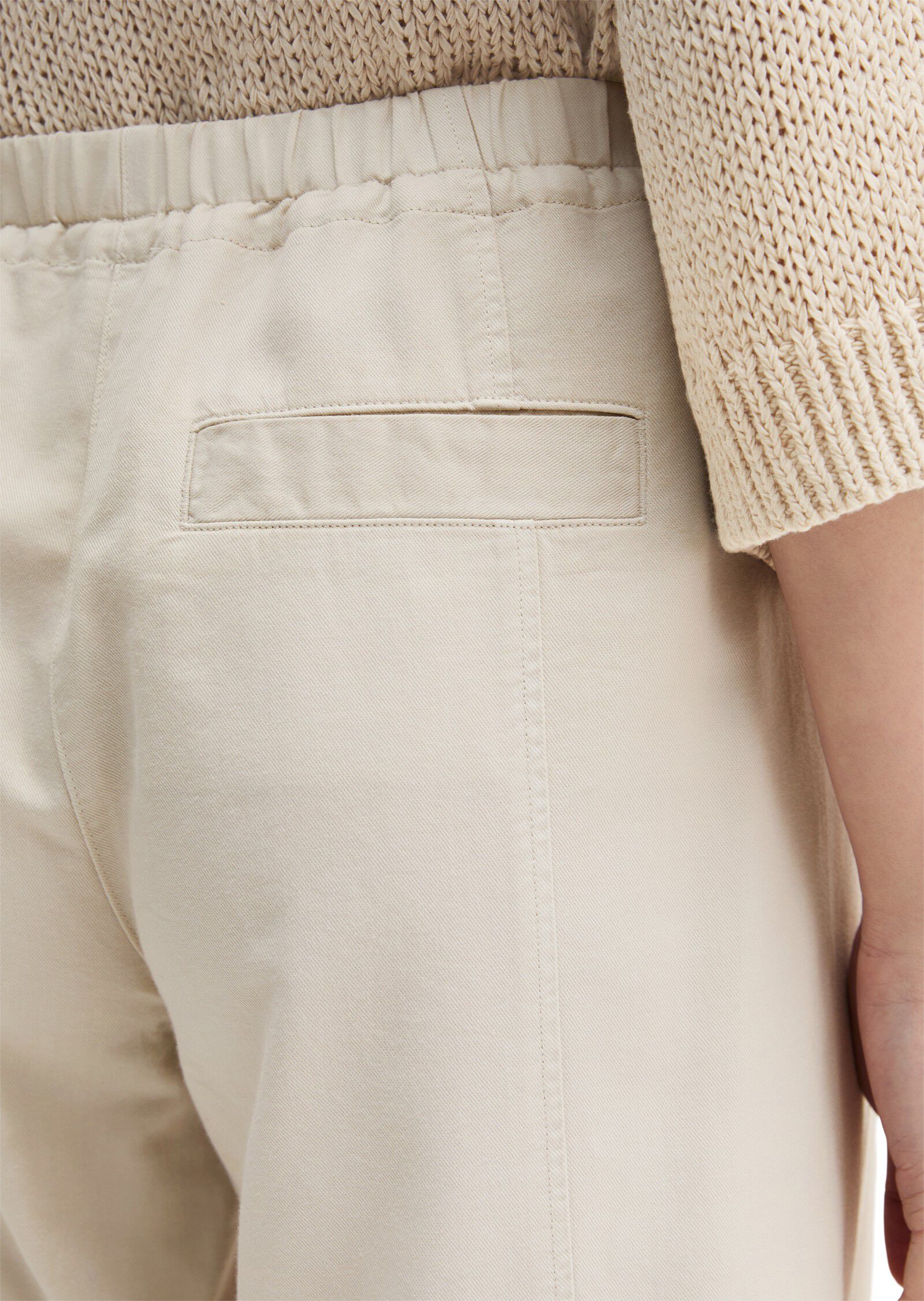 Pants, wide leg, drawstring and ela