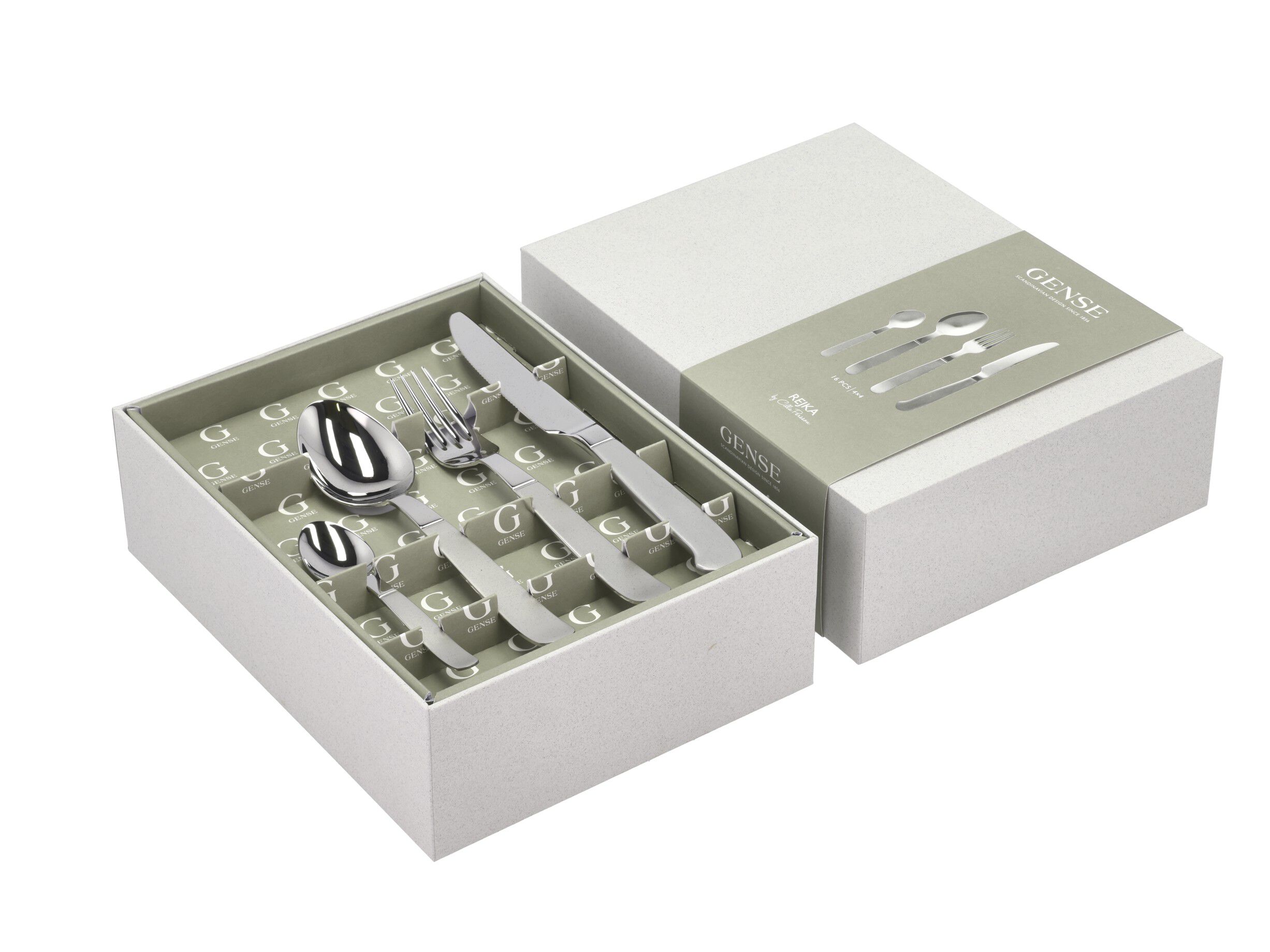 Bestiks&aelig;t Rejka 16 dele Mat/Blankt st&aring;l