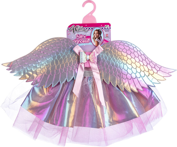 4-Girlz skørt og englevinger Str. 3-6 år.