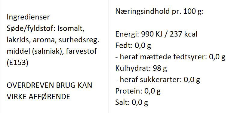 Sukkerfri Lakrids bolcher med smag af s&oslash;d lakrids