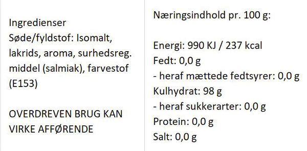 Sukkerfri Lakrids bolcher med smag af sød lakrids