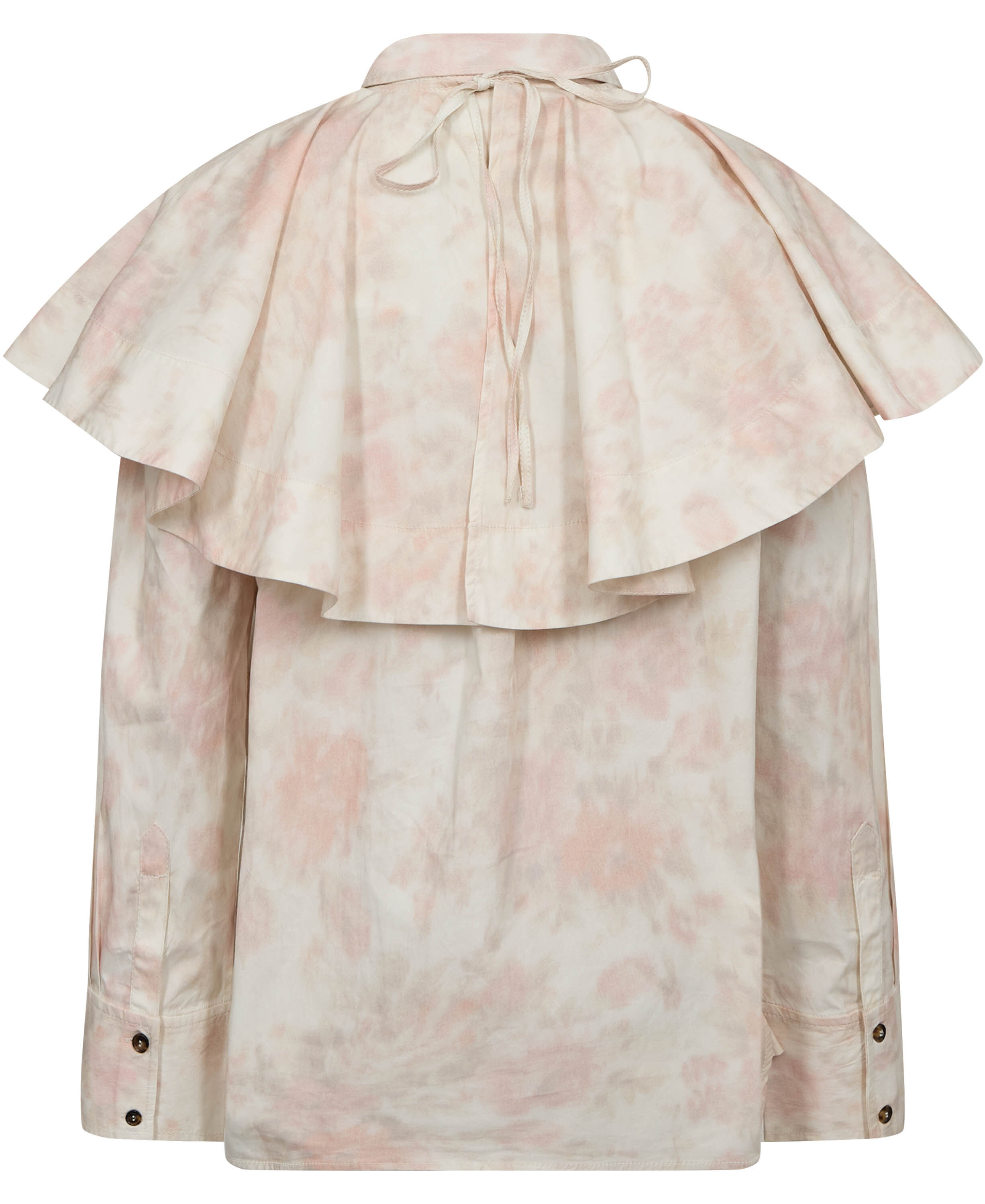 Printed Stretch Cotton Circle Colla