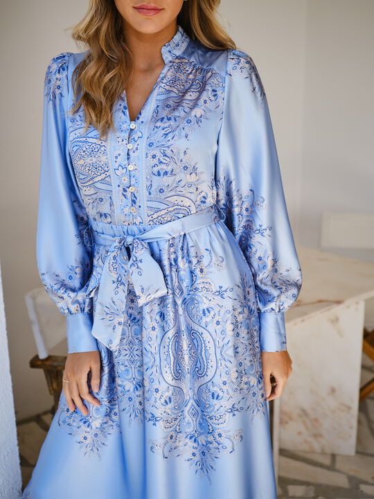 Nova Paisley Border Dress