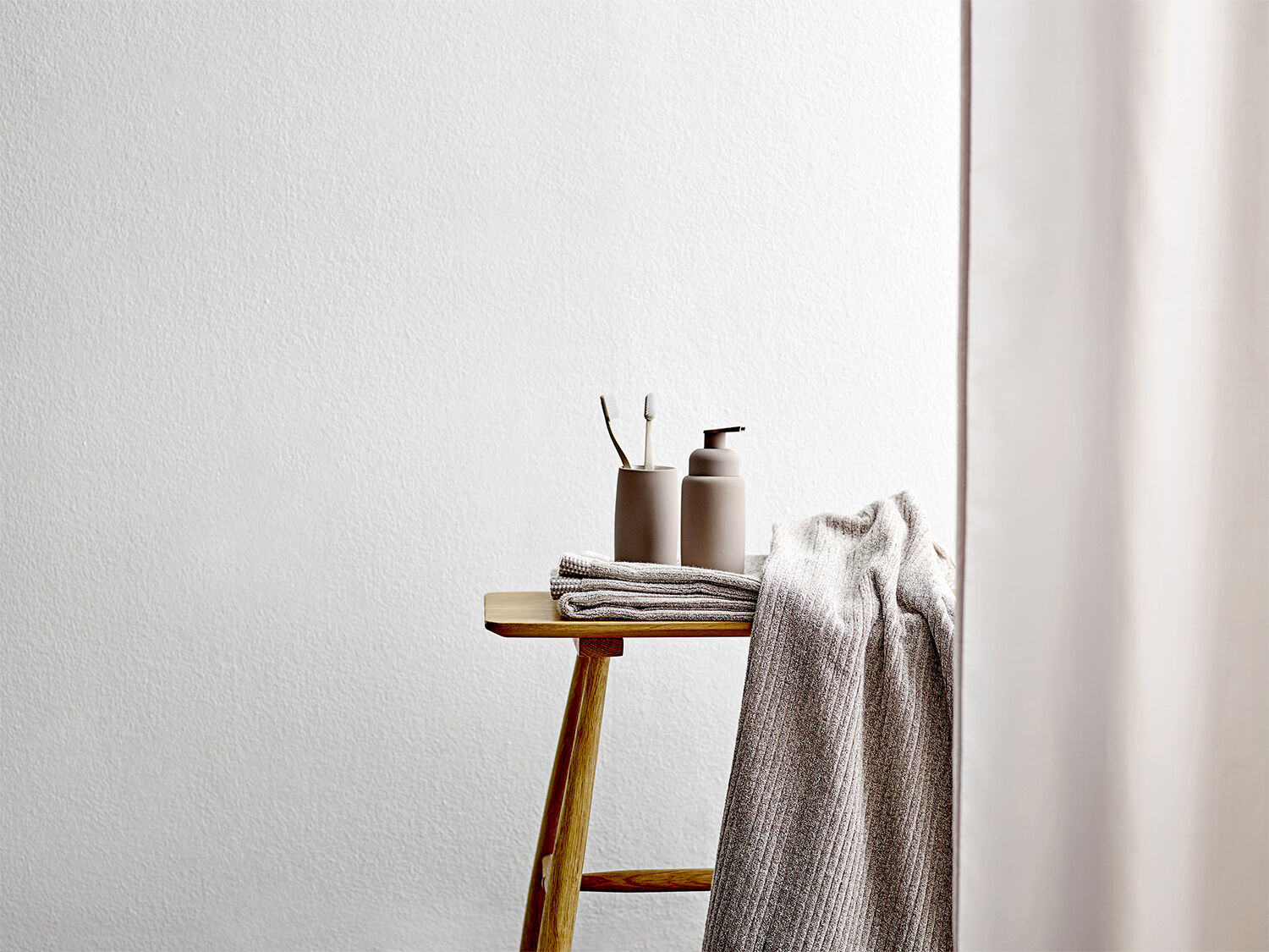 Badeforh&aelig;ng 180x220 Comfort Beige