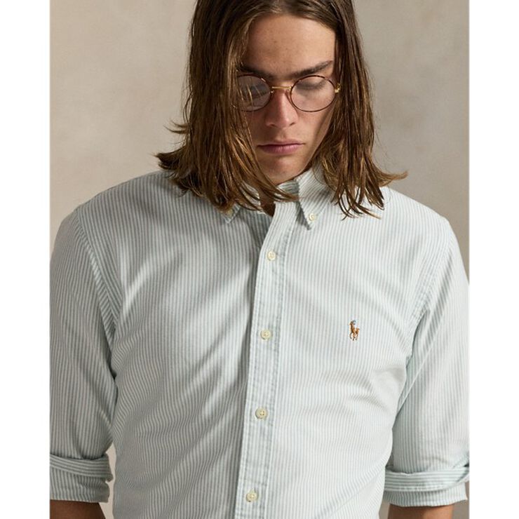 Custom Fit Striped Oxford Shirt