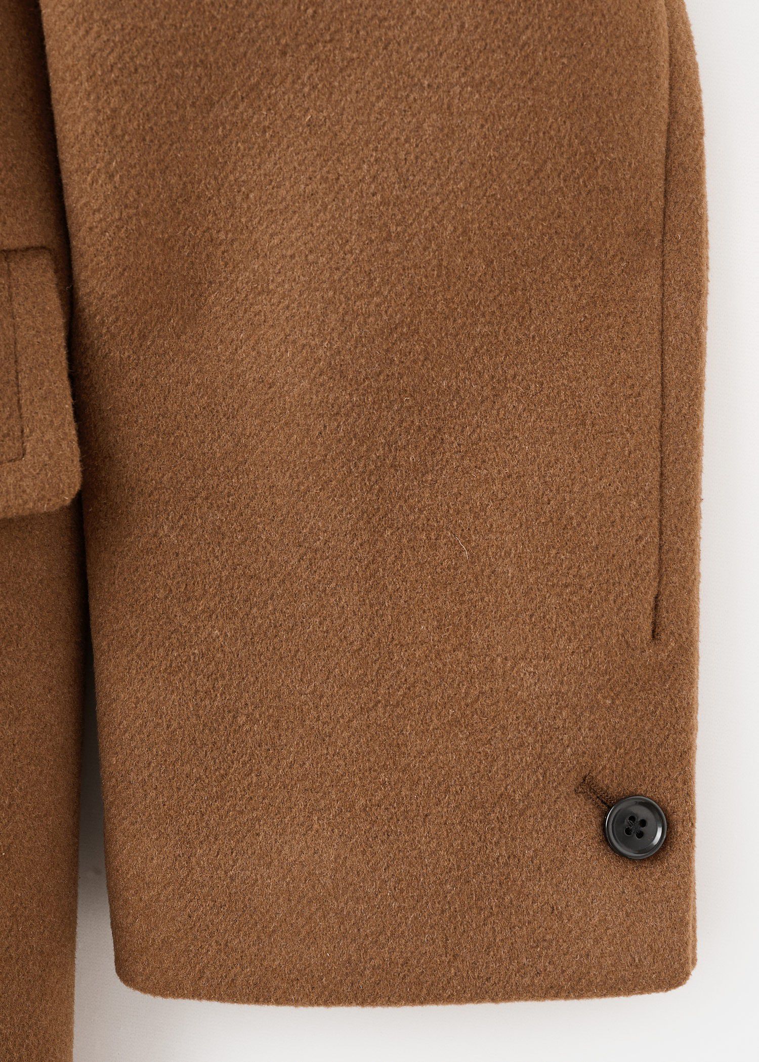 Double-breasted wool coat
