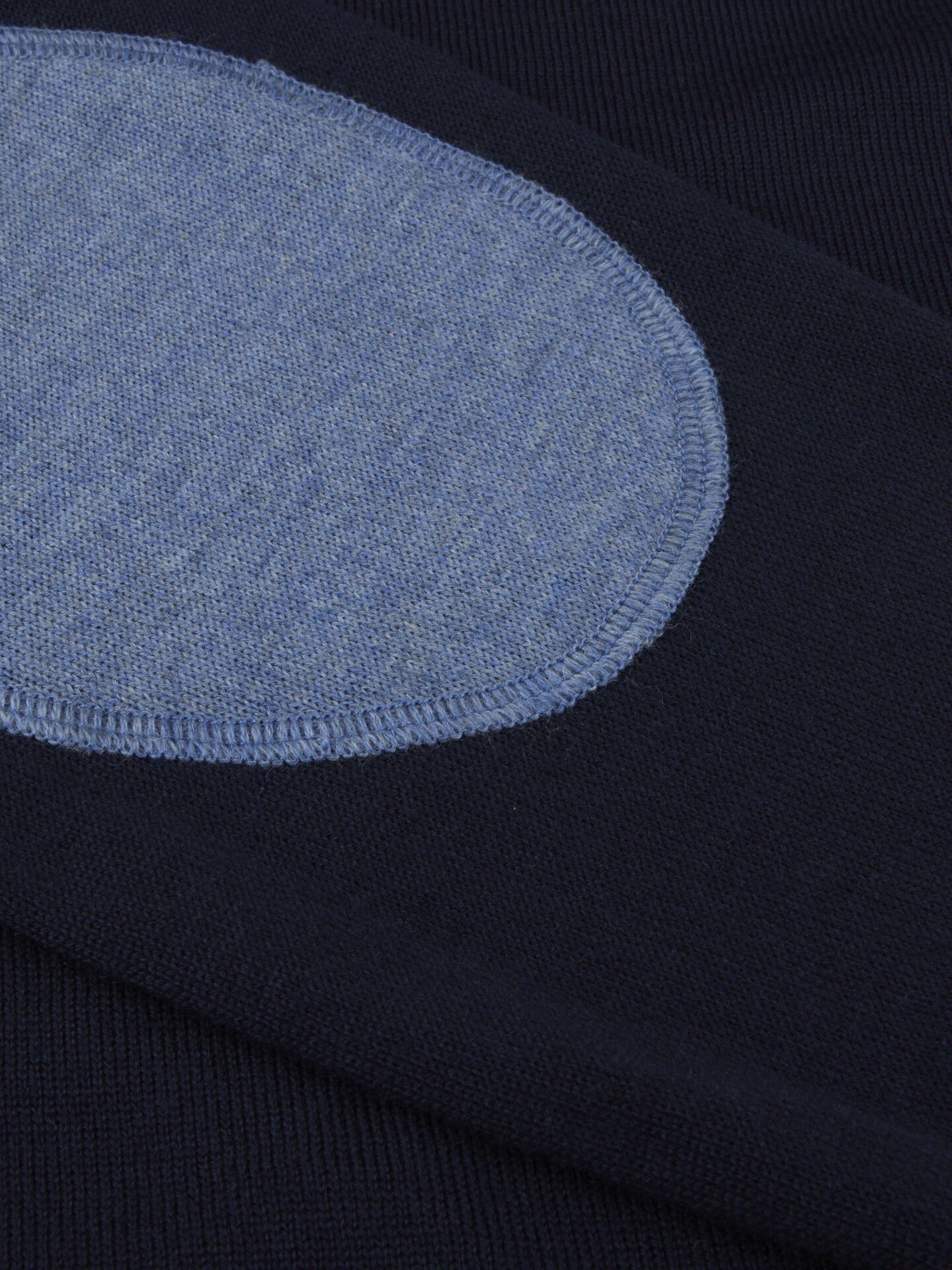 Sweater Knitted Crew Neck With Patch Merino Wool