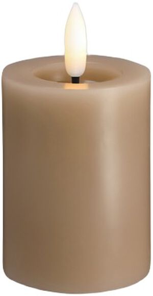 Moods & More - LED Pillar Candles, Silk, Melted, Sand, 49x75