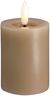 Moods & More - LED Pillar Candles, Silk, Melted, Sand, 49x75