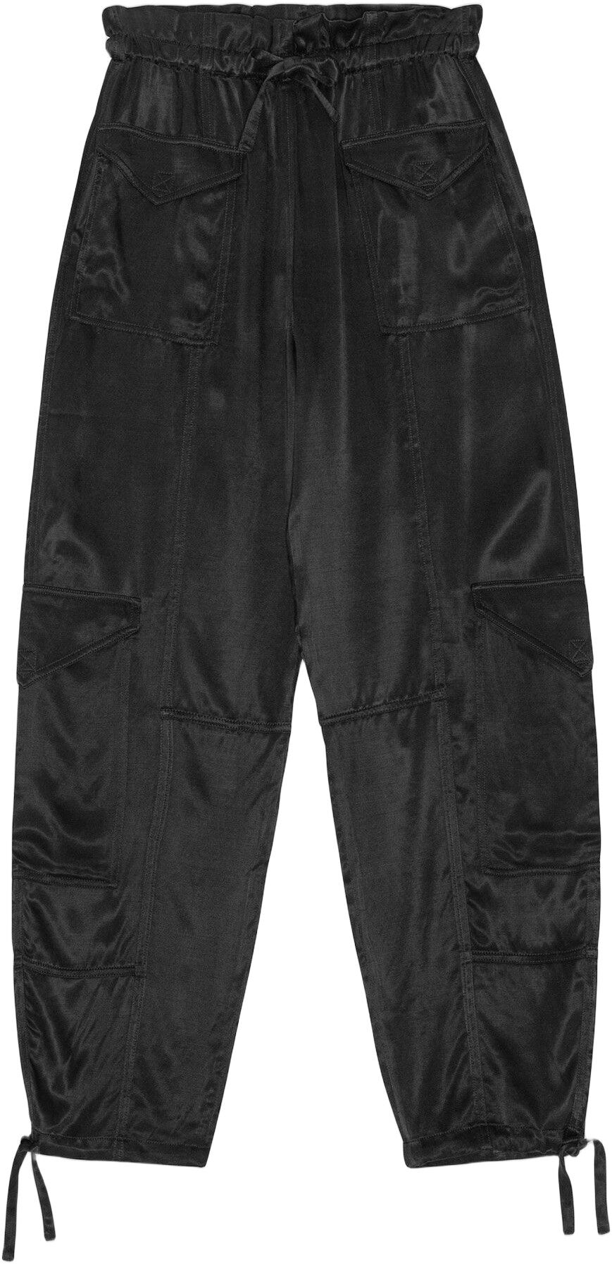 Washed Satin Pocket Pants