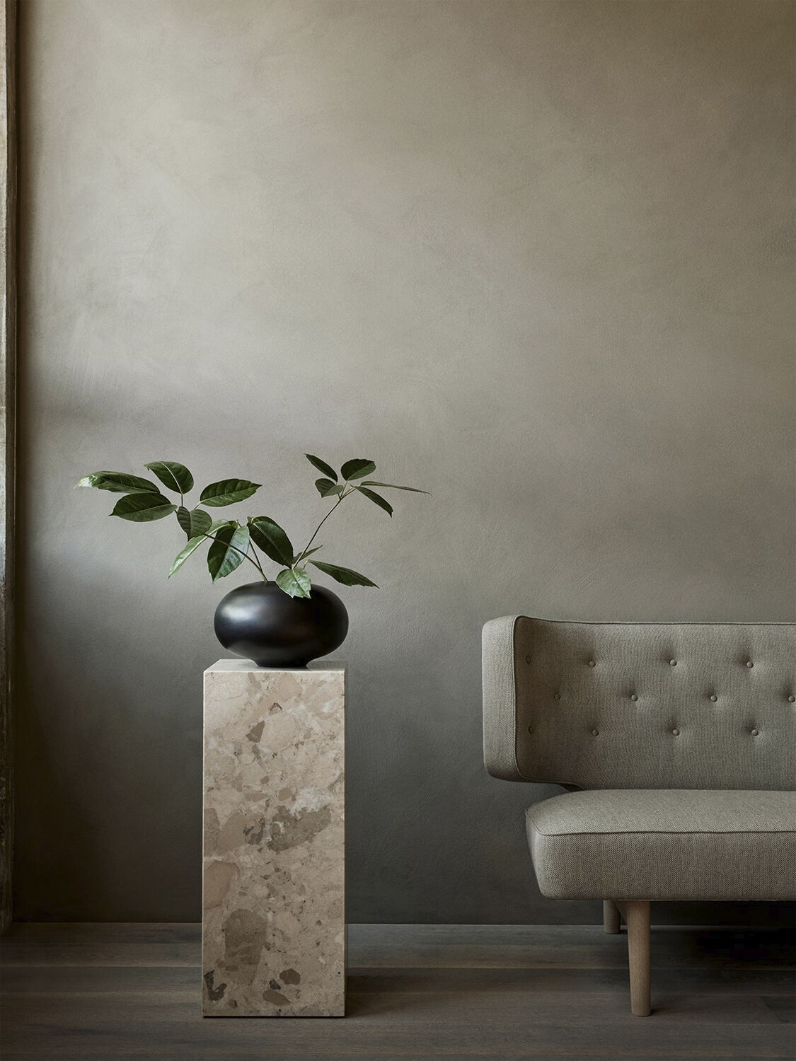 Surround Vase, H17,5, Wood