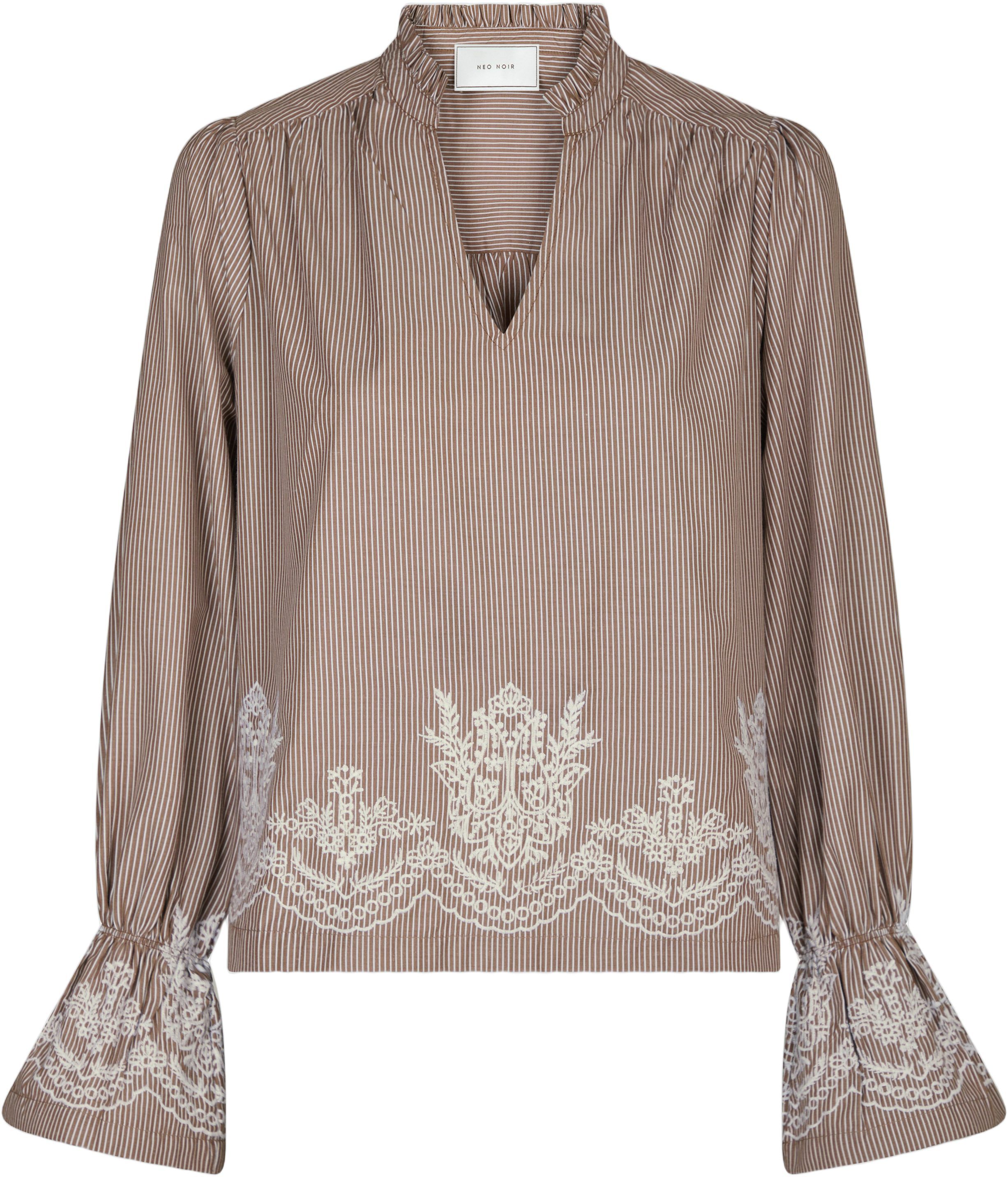 Amara Striped Emb Blouse