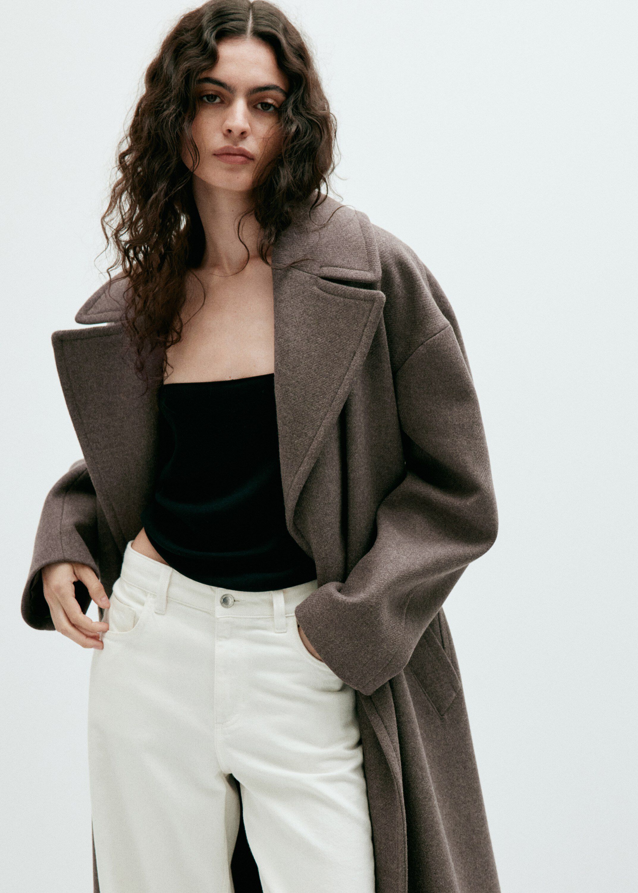 Manteco wool coat with belt