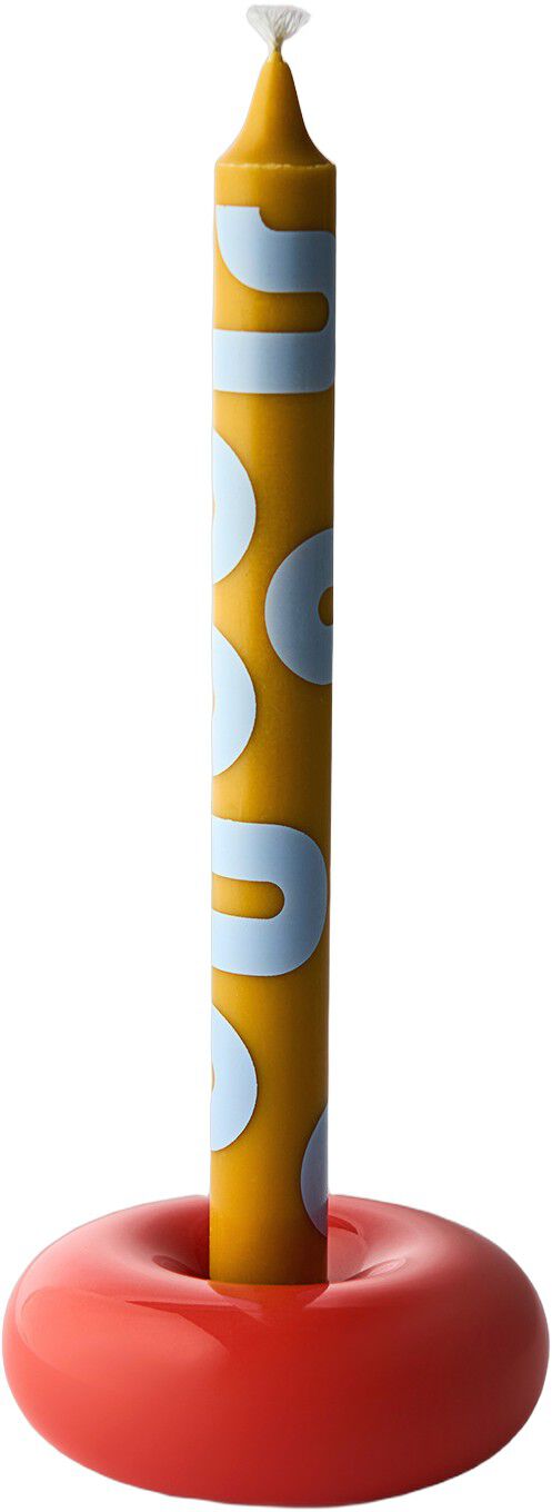 BOB CANDLE HOLDER, SMALL, RED