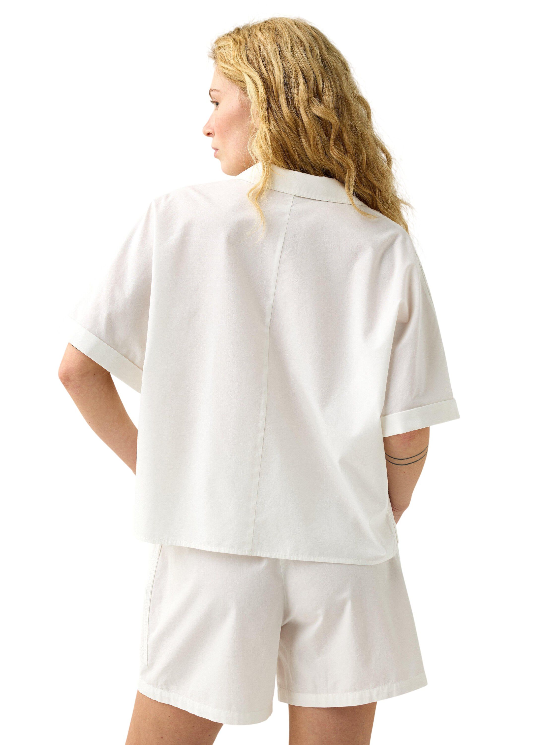 Short-sleeved pyjama shirt in cotto