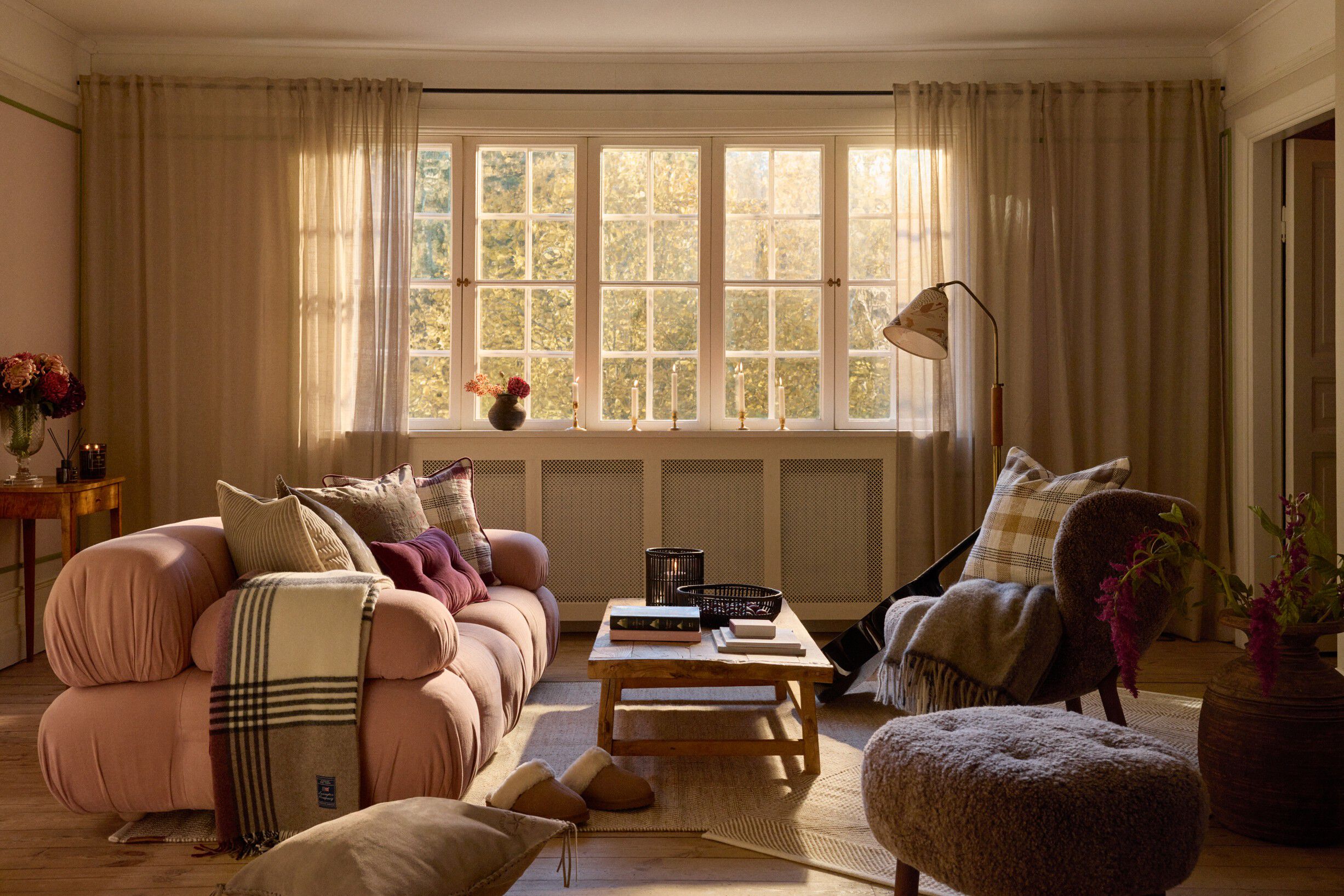 Checked Recycled Cotton Pillow Cover