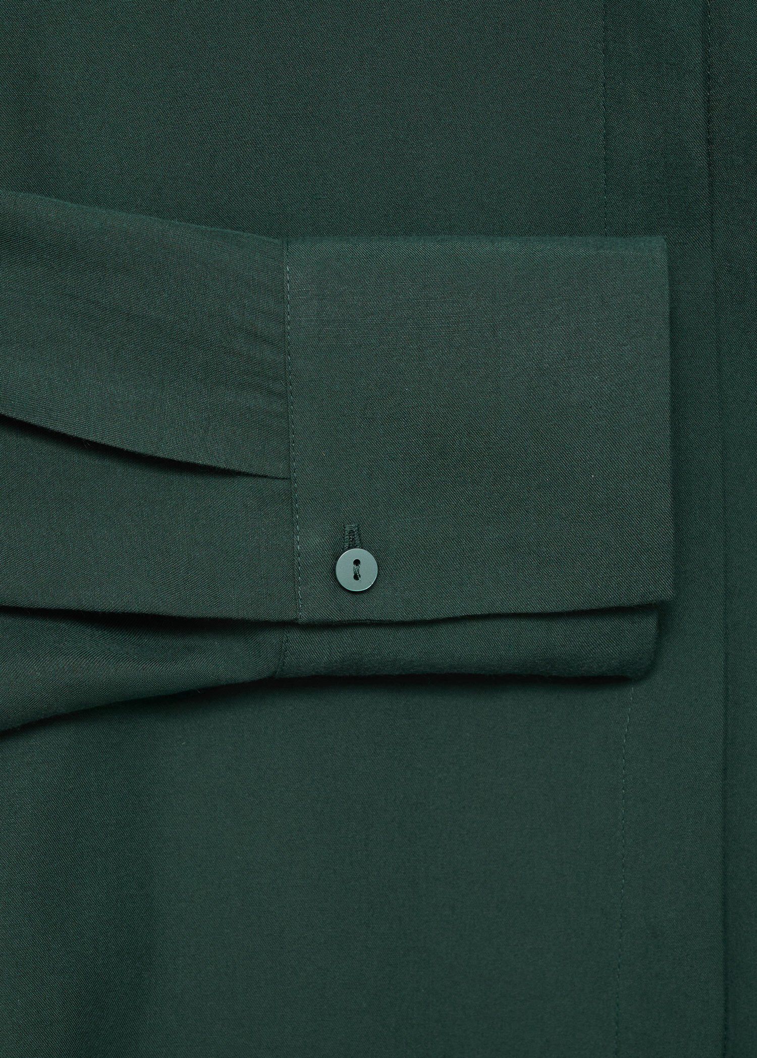 Lyocell shirt with hidden buttons