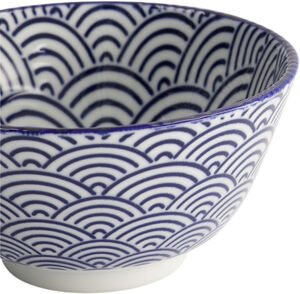 Nippon Blue Rice Bowl 12x6. 4cm Wave TN-01/A 6/96