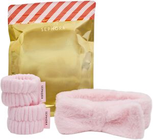 KIT D'ACCESSOIRES BEAUTÉ DE NETTOYAGE - 1 pandebånd i imiteret pels +