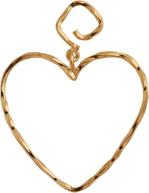 Funky Heart Ørering - Forgyldt
