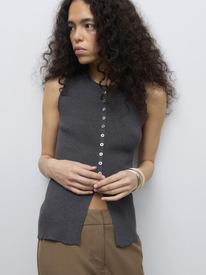 AWUKINO SL O-NECK KNIT VEST