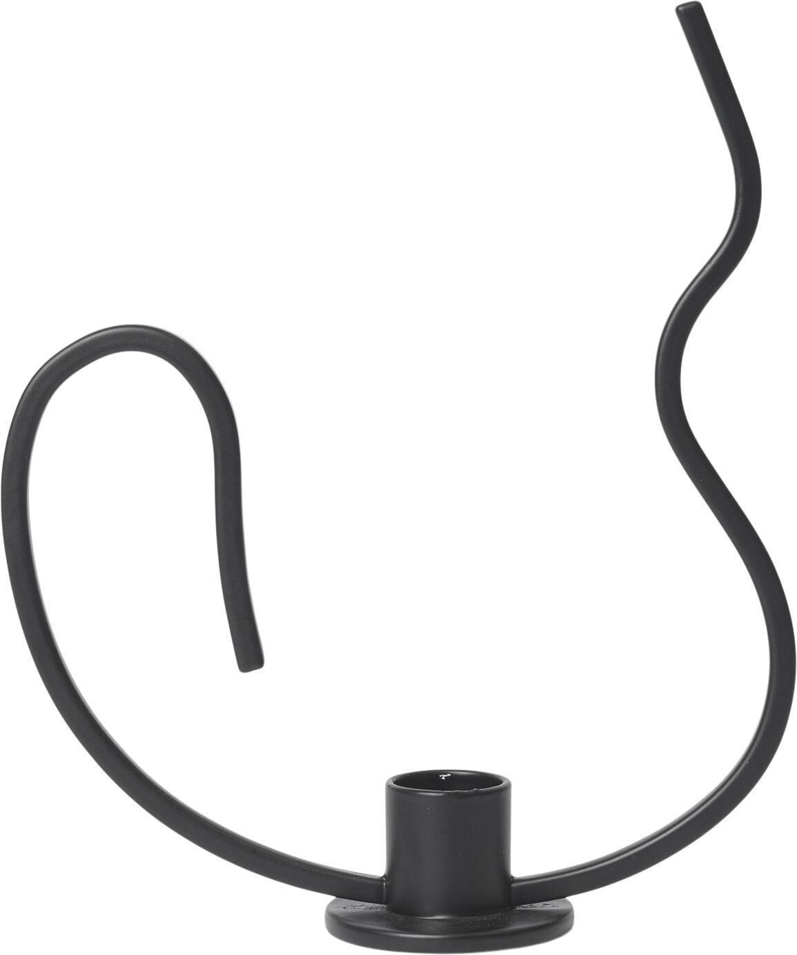 Valse Candle Holder - Low - Black