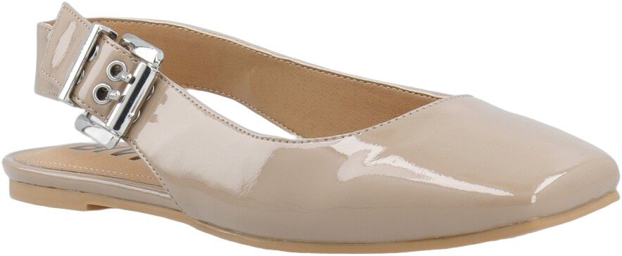 BIAROSE Karr&eacute; Flat Buckle Slingback Faux Leather