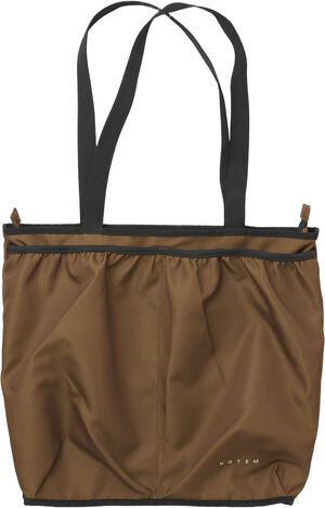 LUNA nylon bag with pockets, Brown