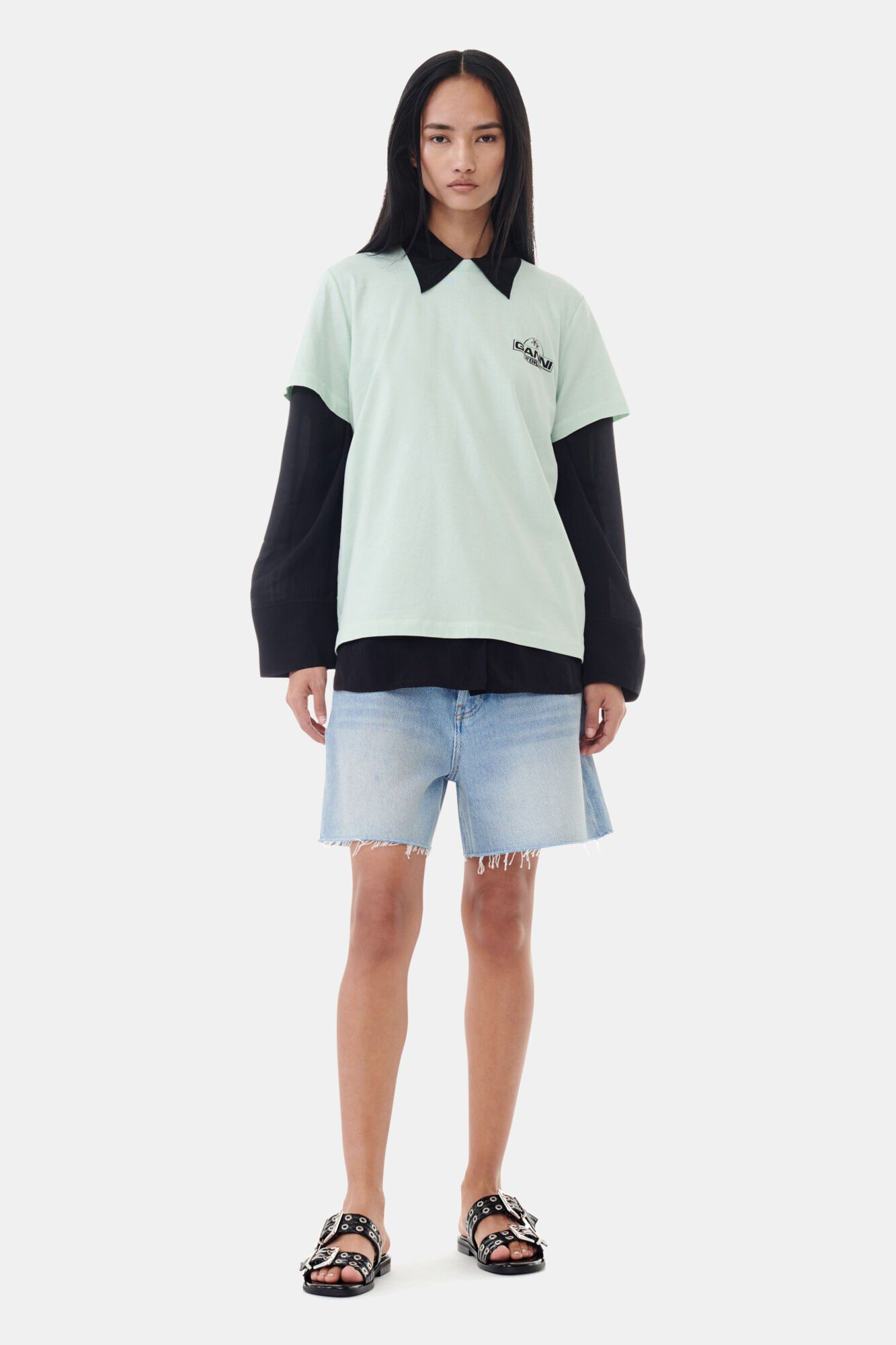 Thin Jersey Ganni World Relaxed T-s