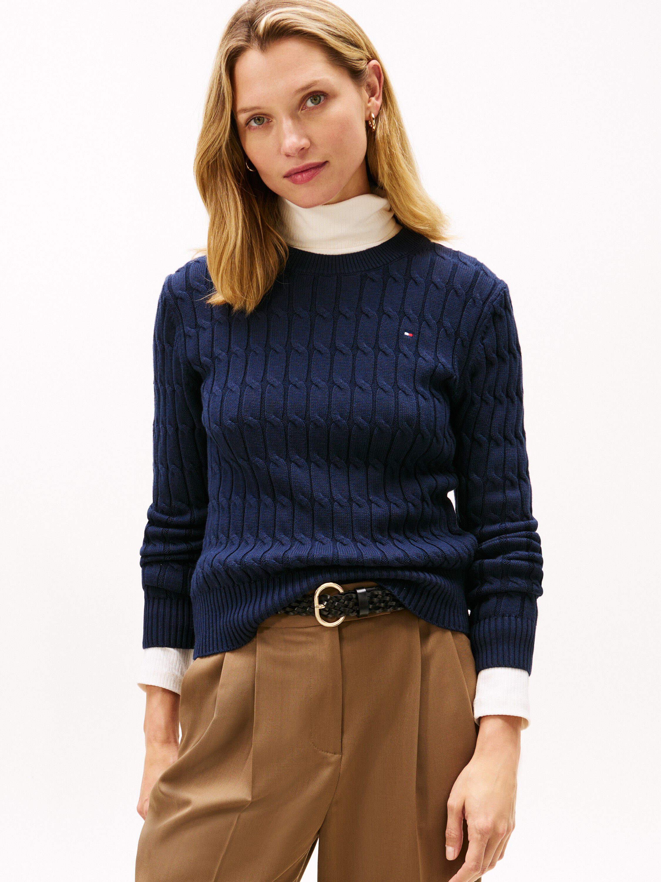 Cable Knit Crew Neck Jumper
