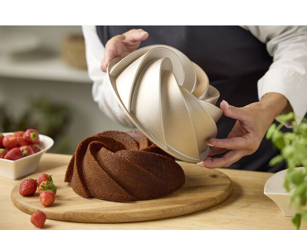 Bundt-kageform Swirl 24 x 9 cm Rose gold