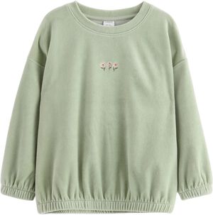 Oversized velour jumper with embrio