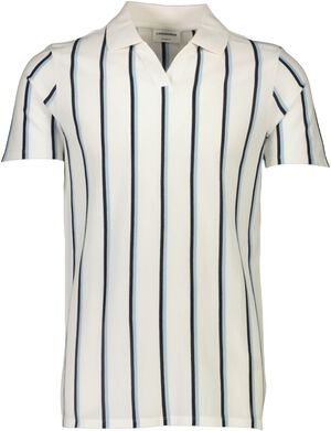 Striped piqué polo shirt S/S