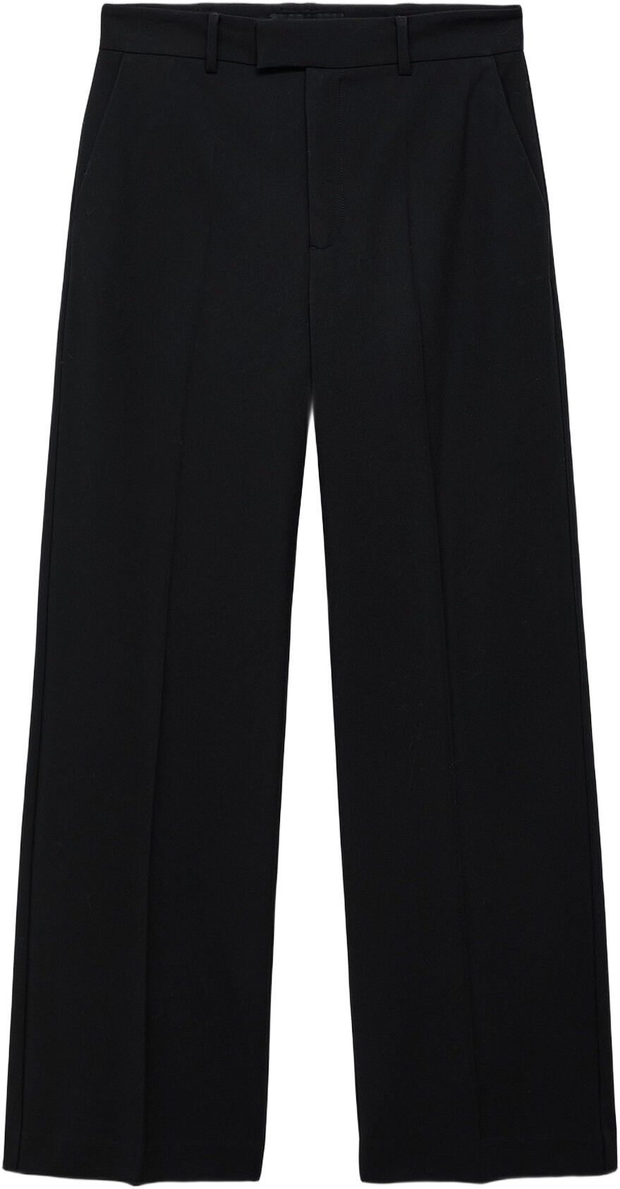 Mid-rise cropped straight-leg trous