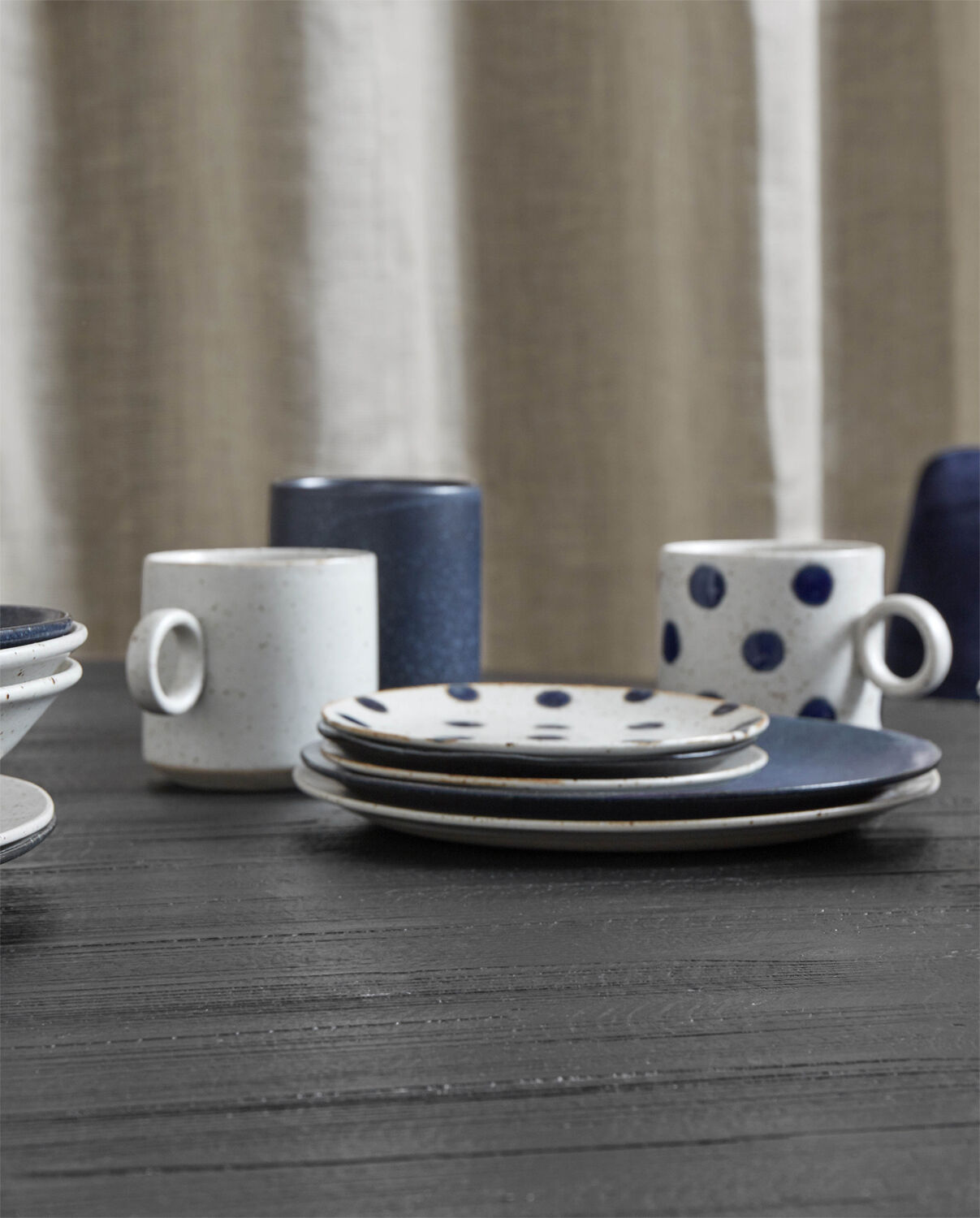 GRAINY saucer/cake plate, dark blue