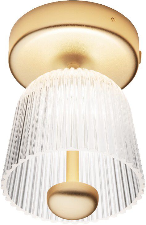 Asteea Ceiling, satin brass / ripple clear