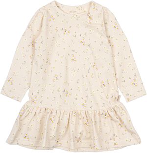 Dress L/S Gather Printed