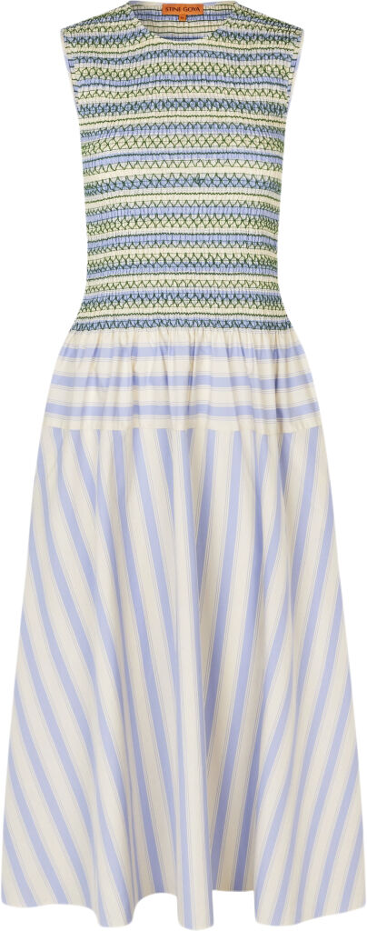 2367 Smocked Cotton, Smocked Gathered Tank Dress