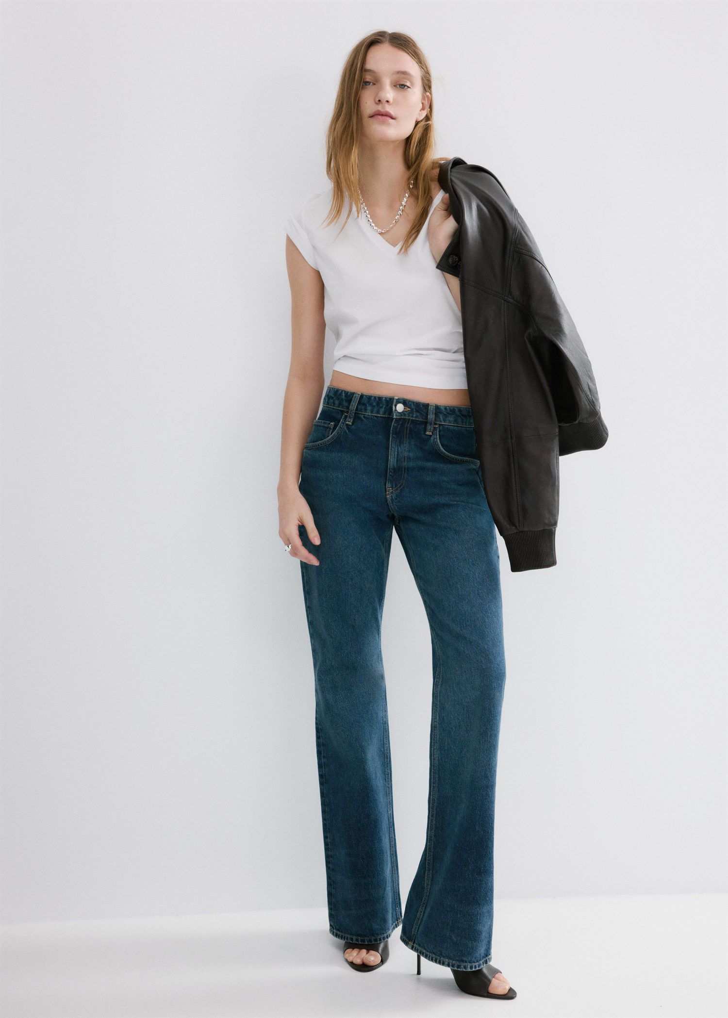 V-neck cotton T-shirt