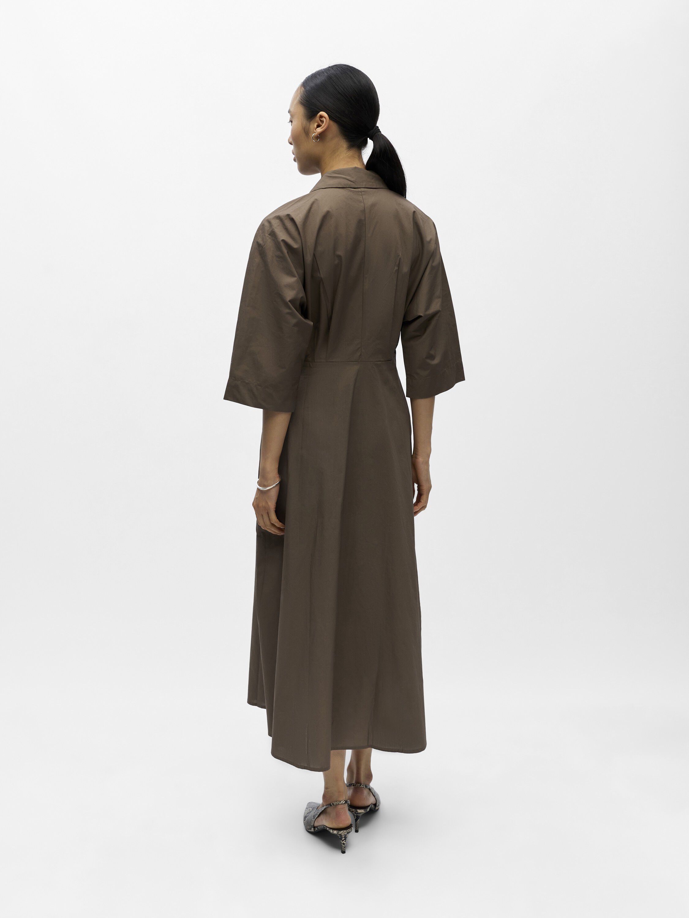 OBJELLY HOPE 3/4 RE MIDI DRESS 144