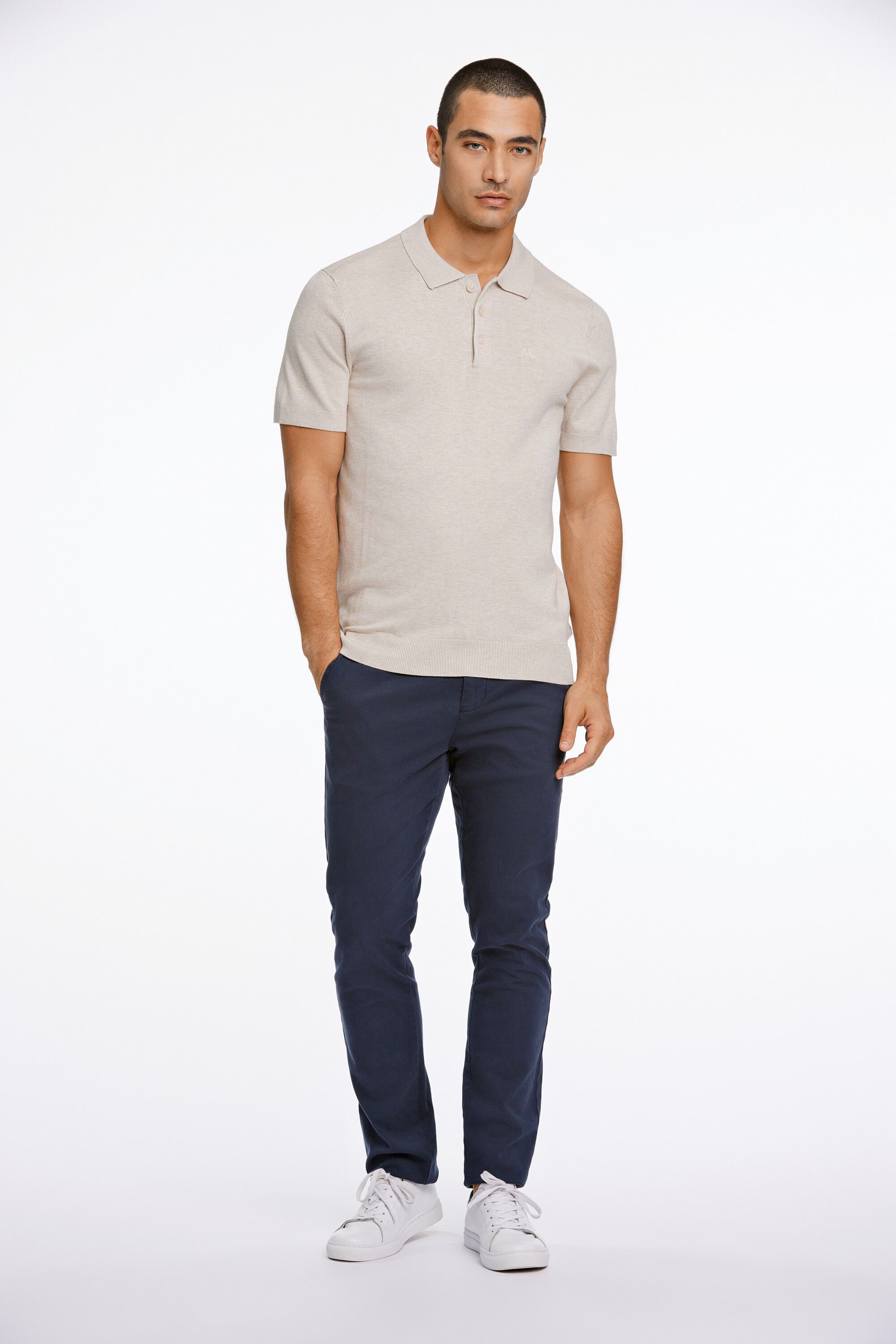 Ecovero S/S polo knit