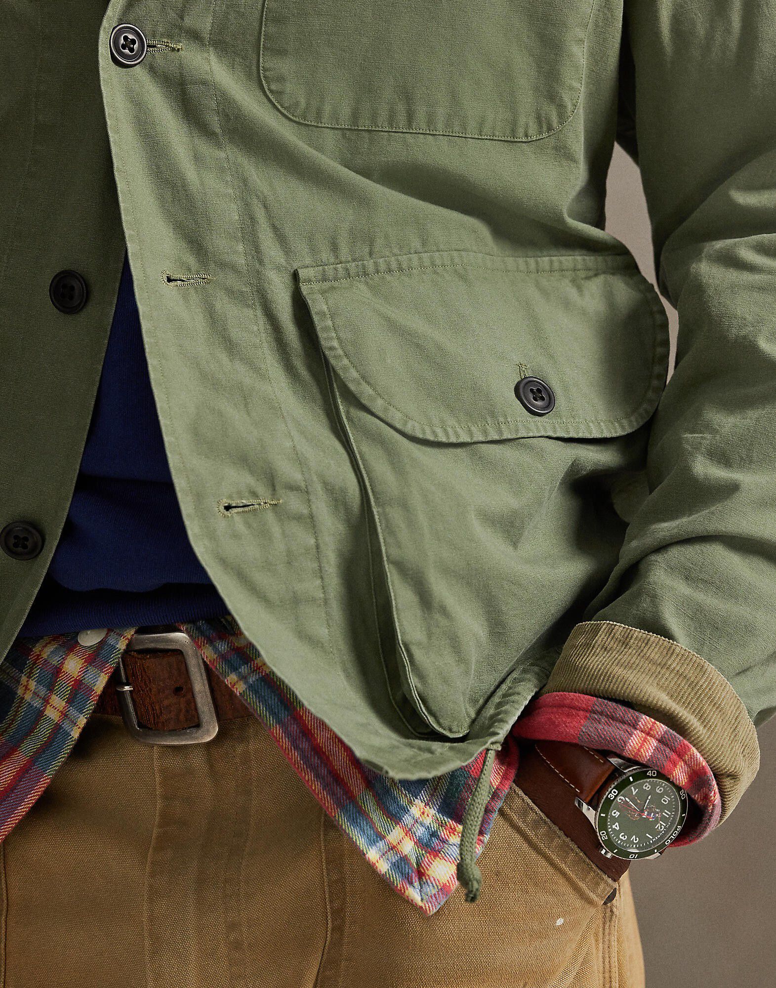 COTTON CANVAS-WVN-SHIRT