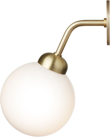 Apiales Wall Hard-wired, brushed brass / opal