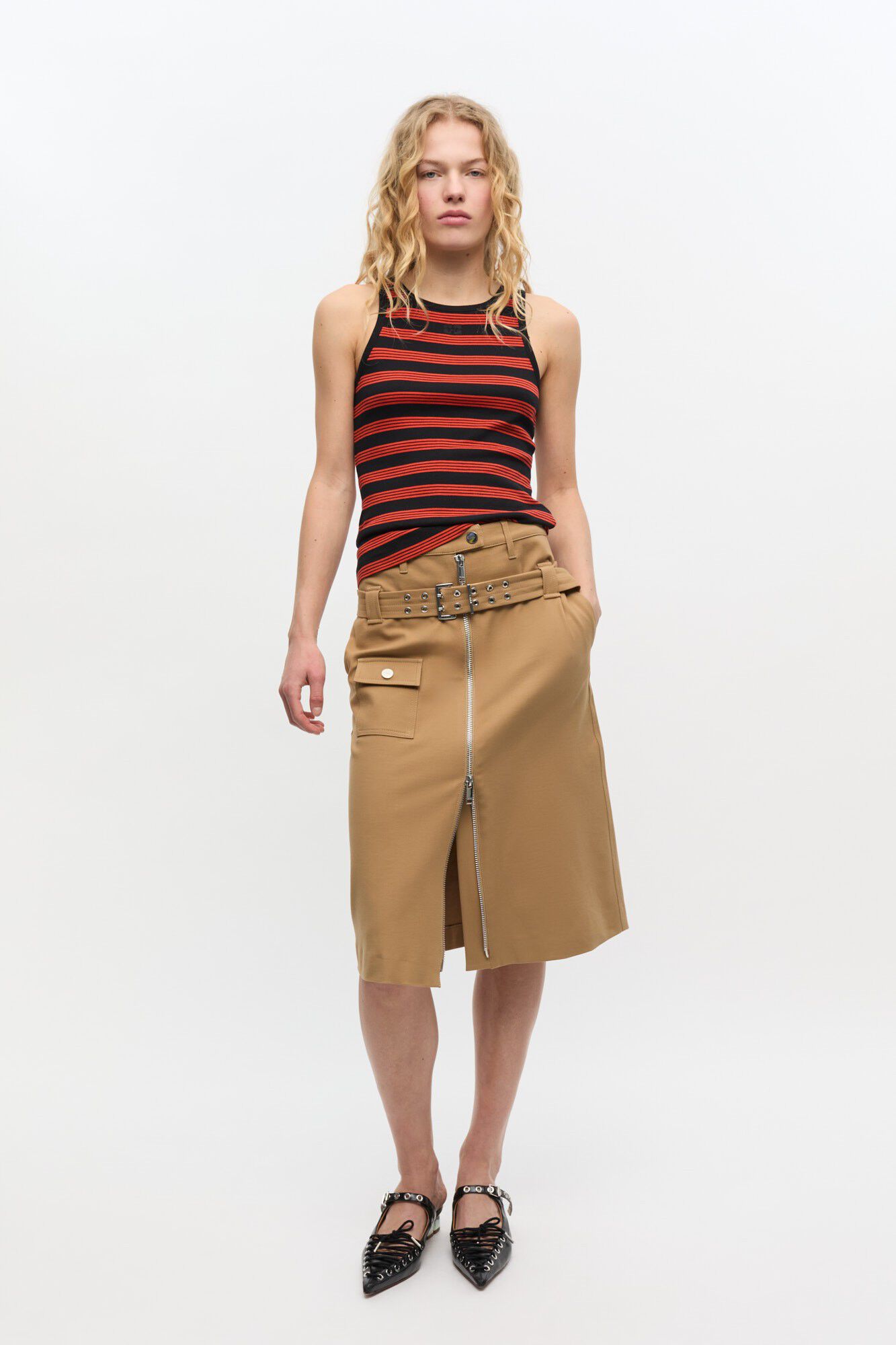 Soft Cotton Rib Striped Tank Top