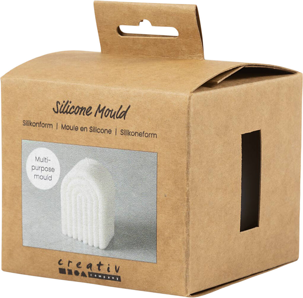 Silikoneform, Bue, H: 8 cm, diam. 4 cm, B: 5,5 cm.