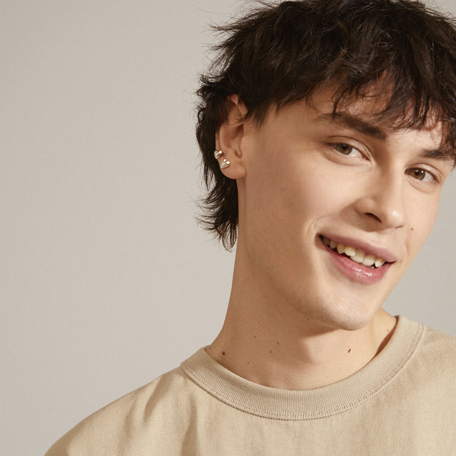 SOPHIA recycled heart earrings silver-plated