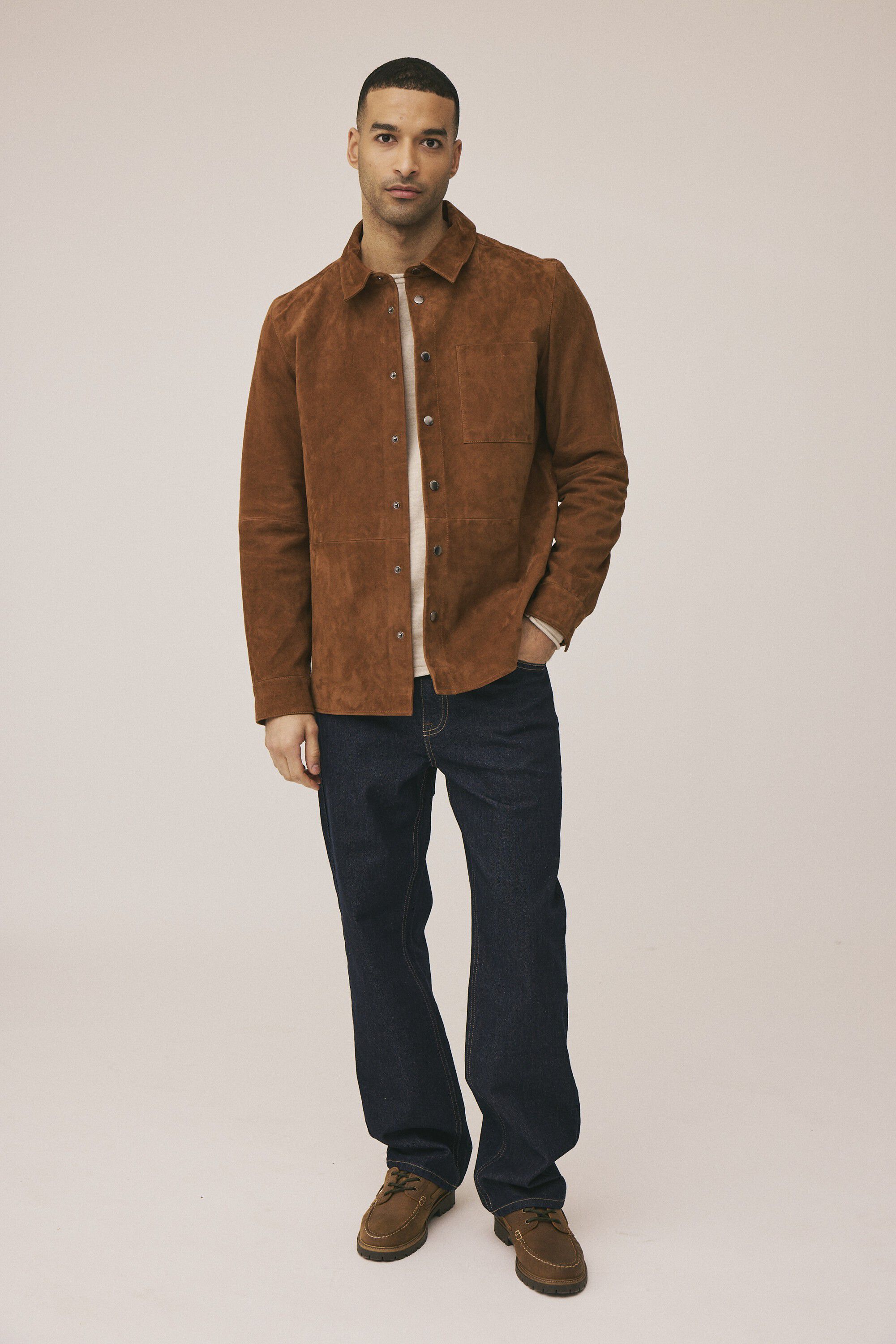 Colter suede overshirt - LWG
