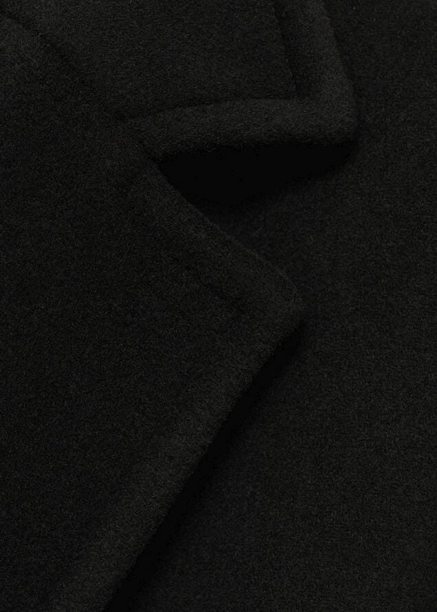 Double-breasted wool coat