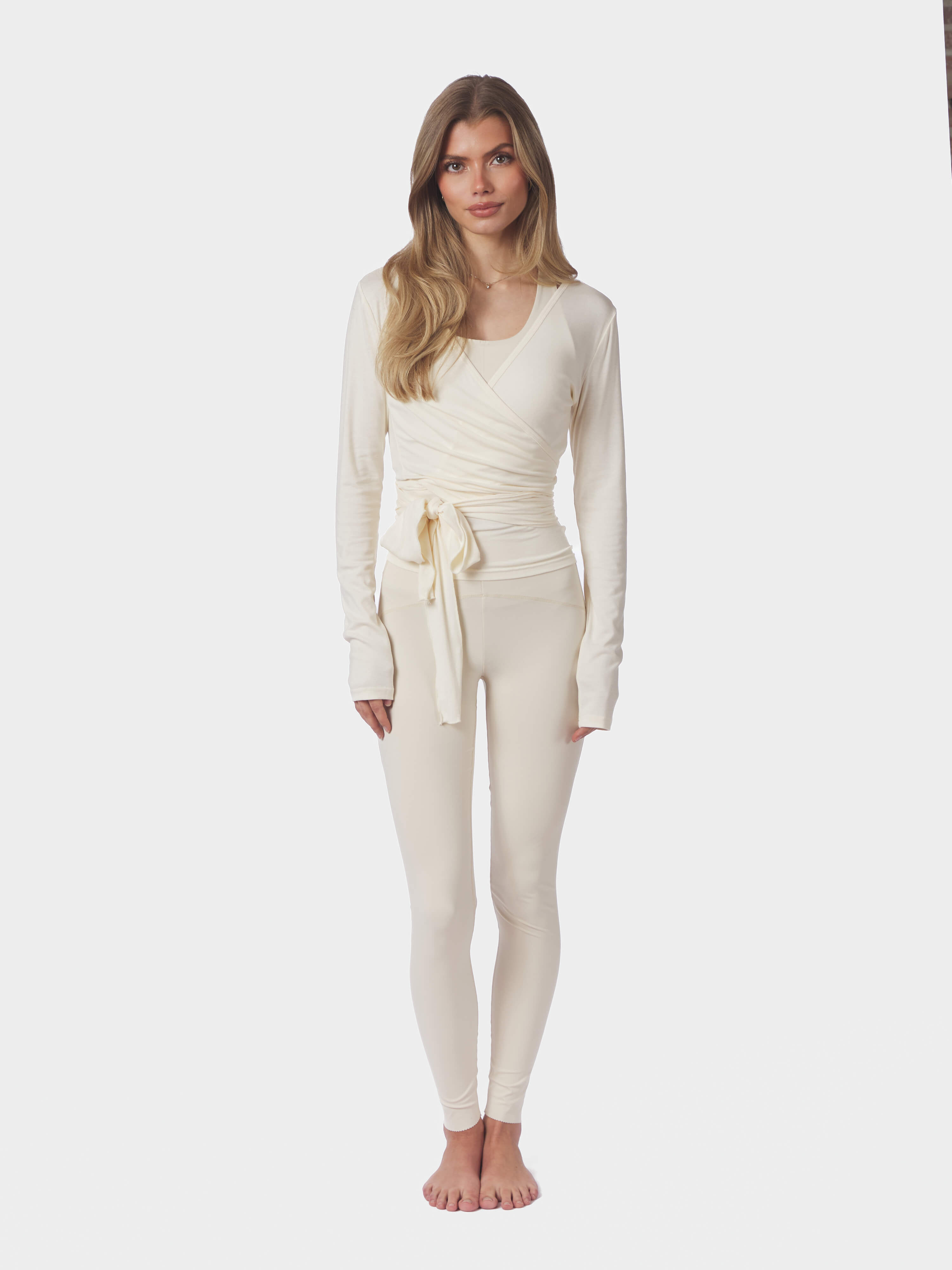 Nia Jersey Wrap Blouse